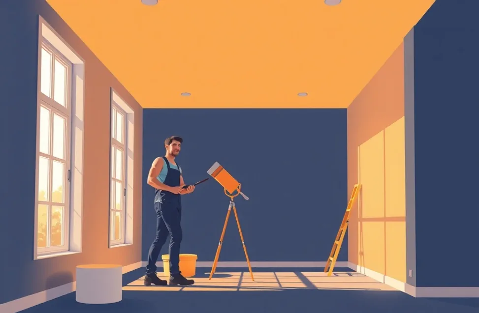 Intérieur rénové après travaux de peinture à Saint-Martin-d'Hères