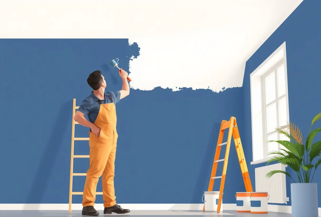 Peintre Saint-Martin-d'Hères 38400 en intervention sur un chantier